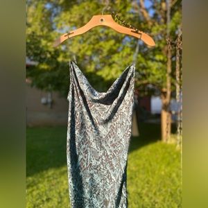 Free People | Day to Night Printed Slip Dress Teal